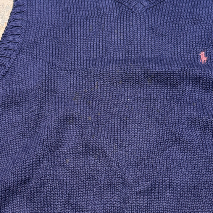 古着 90's~ POLO by Ralph Lauren/ ポロバイラルフローレン/ Vネックニットベスト/ サイズS