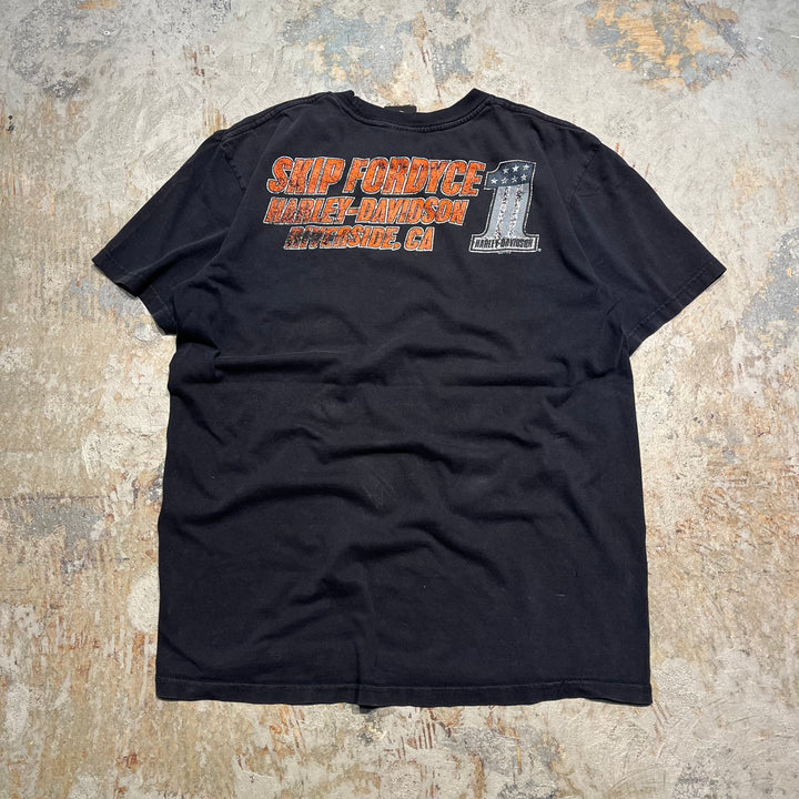 古着Harley-Davidson/ハーレー ダビッドソン/スキップフォーダイス/RIVERSIDE,CA/プリントTシャツ/サイズXL