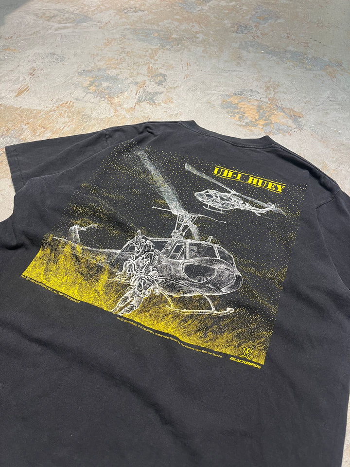 #MA138 古着 USA製 92's ONEITA/オニータ/UH-1/アメリカ軍 ヘリコプター/ヴィンテージ シングルステッチ Tシャツ/サイズL