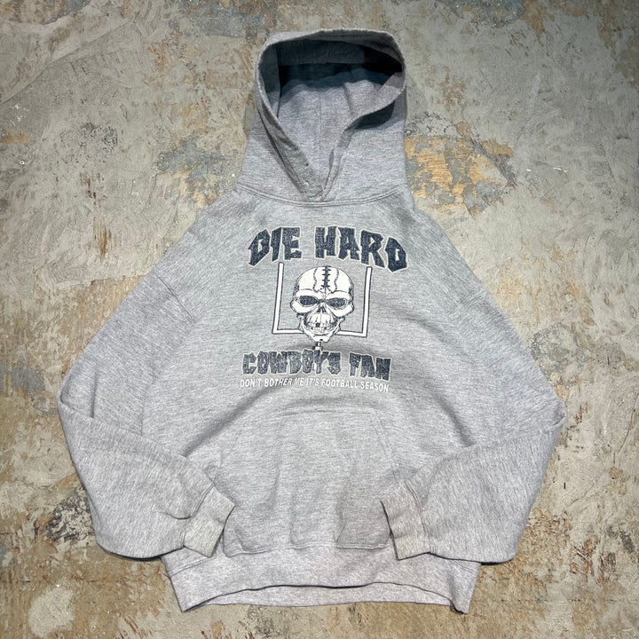 #4013 古着 GILDAN/ギルダン/Pull Orver Hoody / プルオーバーパーカー /DIE HARD COWBOYS FAN/サイズM