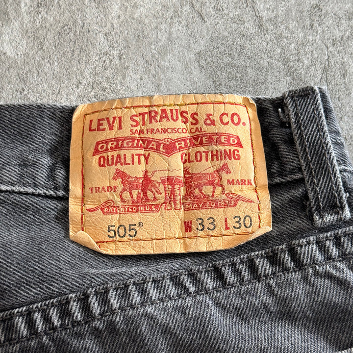 古着 Levi's/ リーバイス/ ブラックデニムパンツ/ 505/ 実寸サイズ30×29