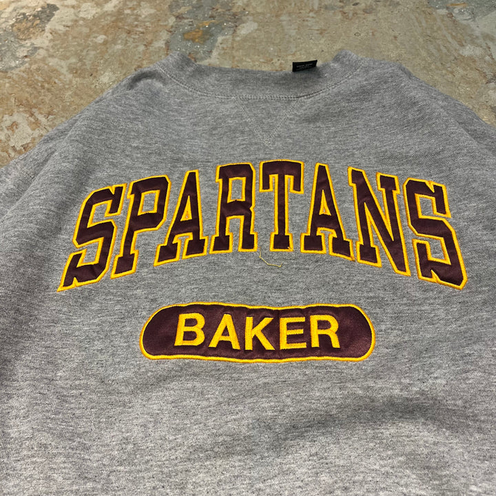 #3933 古着 unknow/Crew neck sweat/クルーネックスウェット/SPARTANS BAKER/サイズL