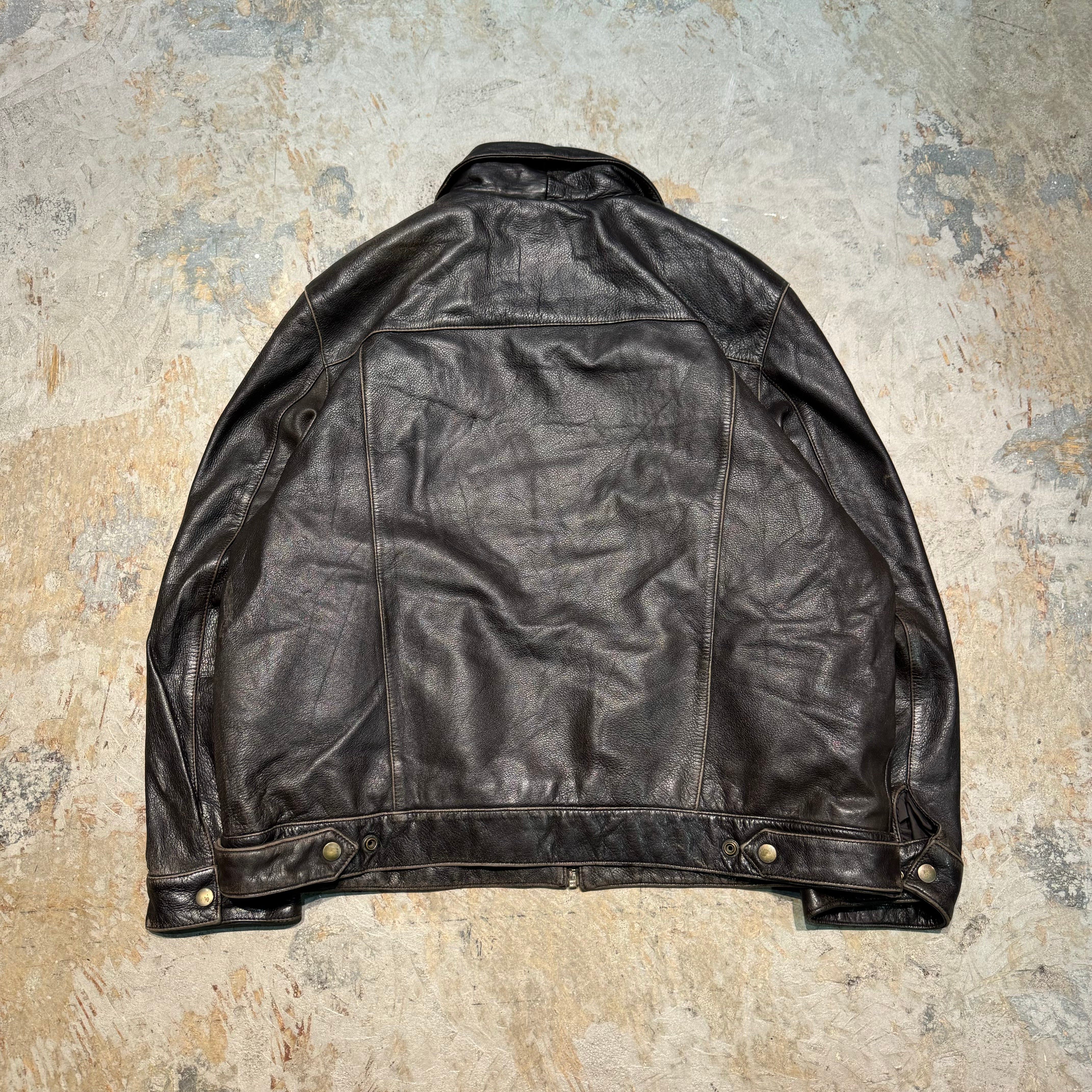 WILSONS レザーブルゾン 黒 XL 上質レザー WILSONS レザージャケット 革ジャン 本革 リアルレザー 黒色 XL相当