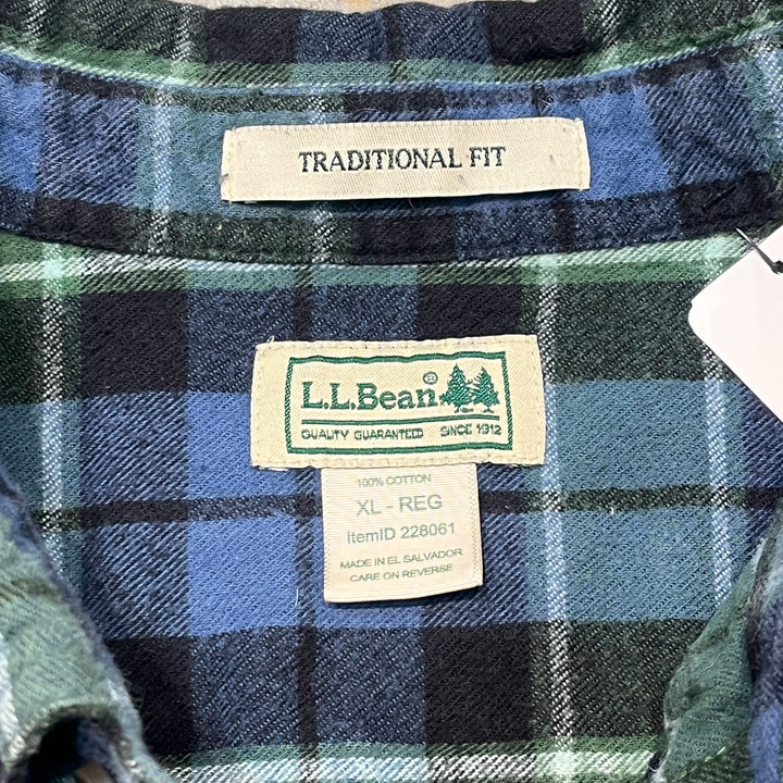 古着 L.L.Bean/エルエルビーン/ボタンダウン長袖シャツ/チェック柄/サイズXL