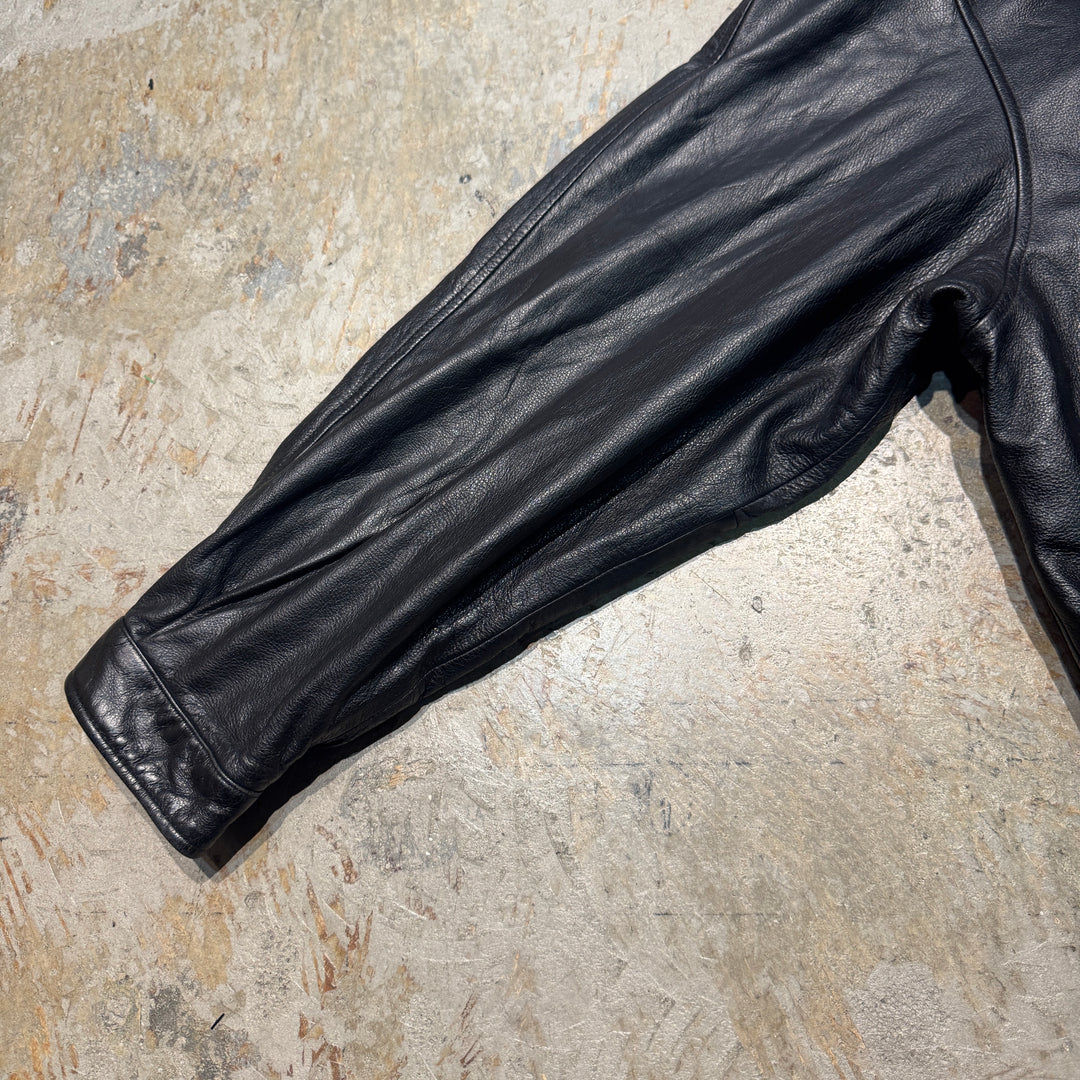 古着 USAVINTAGE/ジップアップレザージャケット/ サイズL