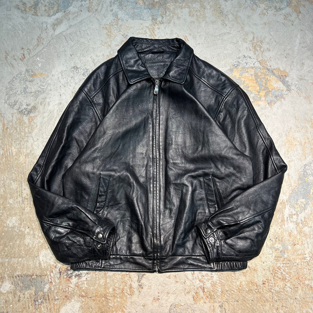 3192古着 Unknow/Leather jacket/ジップアップレザージャケット/サイズ