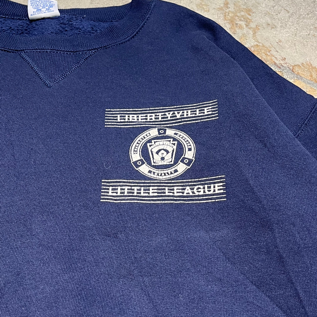 #4088 古着 Unknow/Crew neck  Sweat/クルーネックスウェット/LIBERTYVILLE LITTLELEAGUE/MADE IN U.S.A/サイズXL