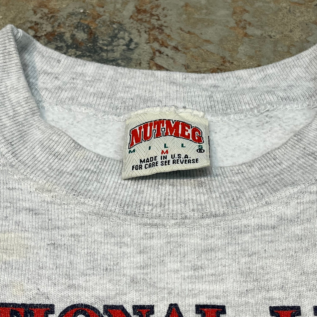 #3923 古着 NUTMEG /Crew  Neck Sweat Shirt/クルーネックスウェット/92 champions atlanta/MLB/MADE IN U.S.A/サイズM