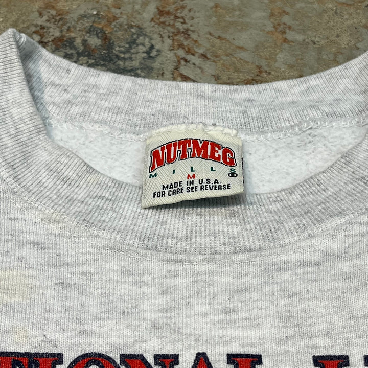 #3923 古着 NUTMEG /Crew  Neck Sweat Shirt/クルーネックスウェット/92 champions atlanta/MLB/MADE IN U.S.A/サイズM