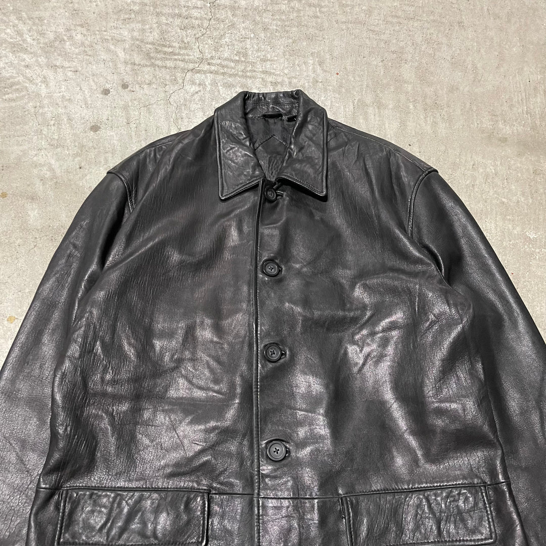 #3731 古着 Unknow/Leather Half Coat/レザーハーフコート/サイズL