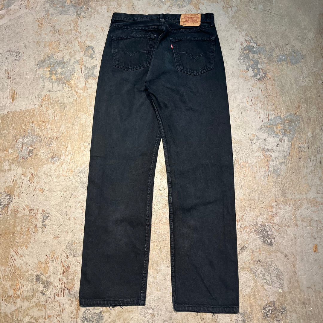 #4431 古着 Levi's/リーバイス/Black Denim Pants/ブラックデニムパンツ/501/MADE IN UK/サイズ33×32