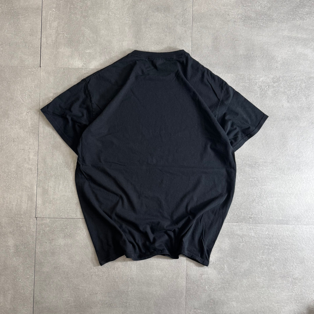古着 Y2K GILDAN Fire skull プリントTシャツ サイズL