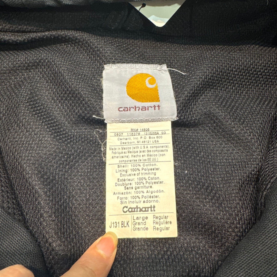 古着 Carhartt/ カーハート/ アクティブジャケット/ ダック地/ 裏地サーマル/企業ロゴ/ サイズL
