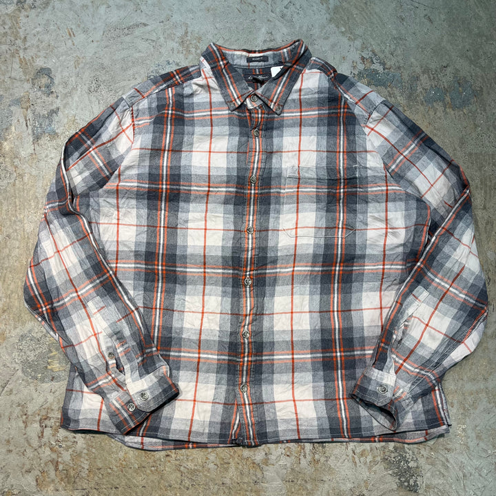 古着 Eddie Bauer/ エディー･バウアー/ コットンネルシャツ/ チェック柄/ リメイク/ サイズXL