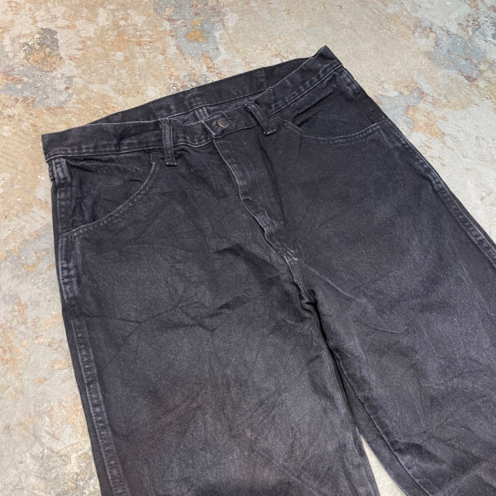 #4274 古着 RUSTLER/ラスラー/Black Denim Pants/ブラックデニムパンツ/サイズ34×34