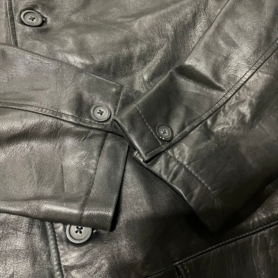 #3731 古着 Unknow/Leather Half Coat/レザーハーフコート/サイズL