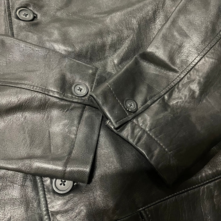 #3731 古着 Unknow/Leather Half Coat/レザーハーフコート/サイズL