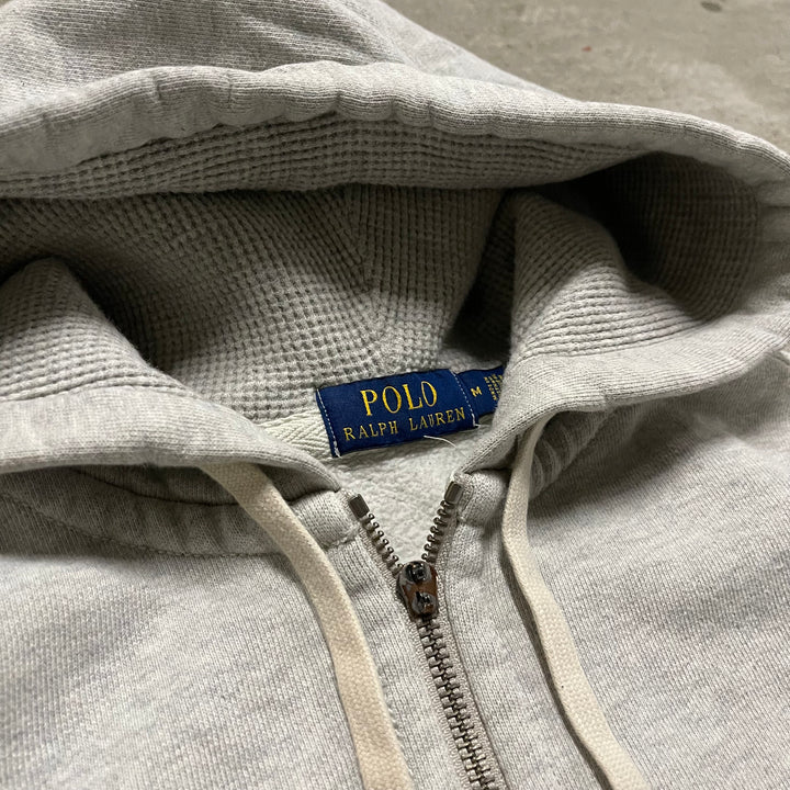 #3830 古着 POLO Ralph Lauren/ポロラルフローレン/Zip Up Hoody / ジップパーカー / フード裏地サーマル/reverse weaveタイプ/サイズM