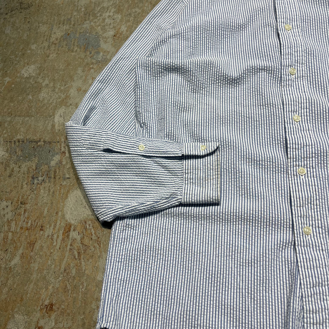 #4409 古着 Ralph Lauren/ラルフローレン/Long Sleeve Button Down Shirt/長袖ボタンダウンシャツ/ELLINGTON/エリントン/ストライプ柄/サイズ M