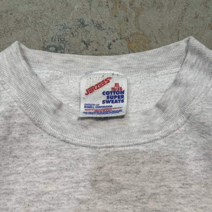 古着 USA製 90's JERZEES/ ジャージーズ/ クルーネックスウェット/ カレッジロゴ/ サイズXL