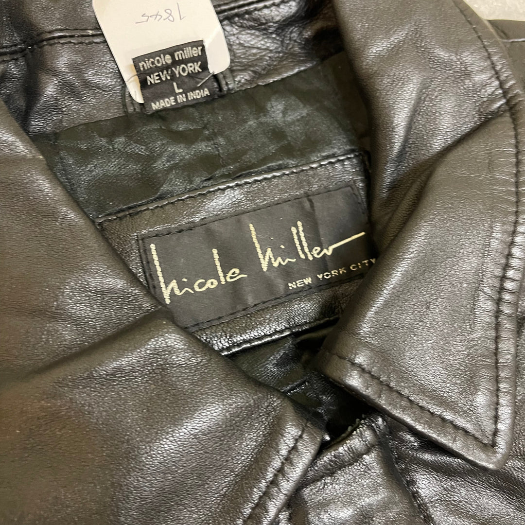 #1845 Unknow 古着/Leather jacket/フルジップレザージャケット/サイズXXL相当