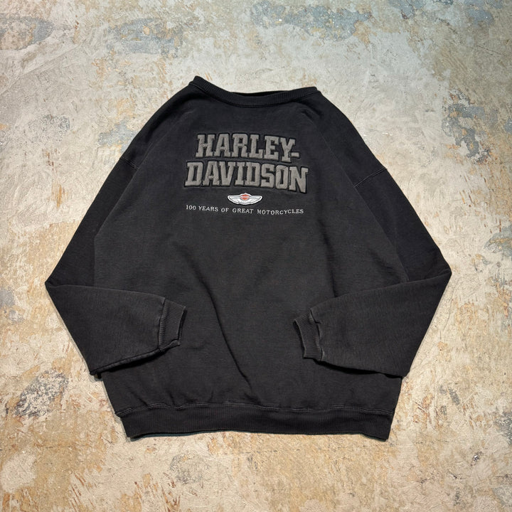 古着 USA製/ HARLEY-DAVIDSON/ ハーレーダビットソン/ クルーネックスウェット/ 100周年限定モデル/ サイズXXXL