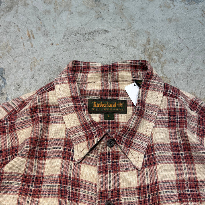 古着 TIMBERLAND/ ティンバーランド/ ボタンダウン半袖シャツ/ チェック柄/ サイズL