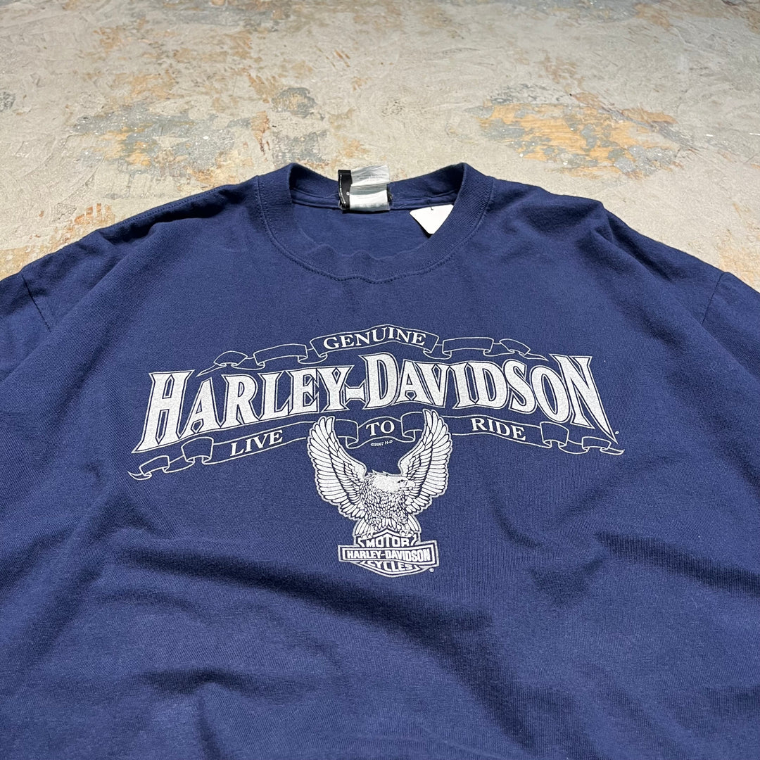 古着 Harley-Davidson/ハーレー ダビッドソン/ブードゥー教/オルレアン/ルイジアナ州/プリントTシャツ サイズXL