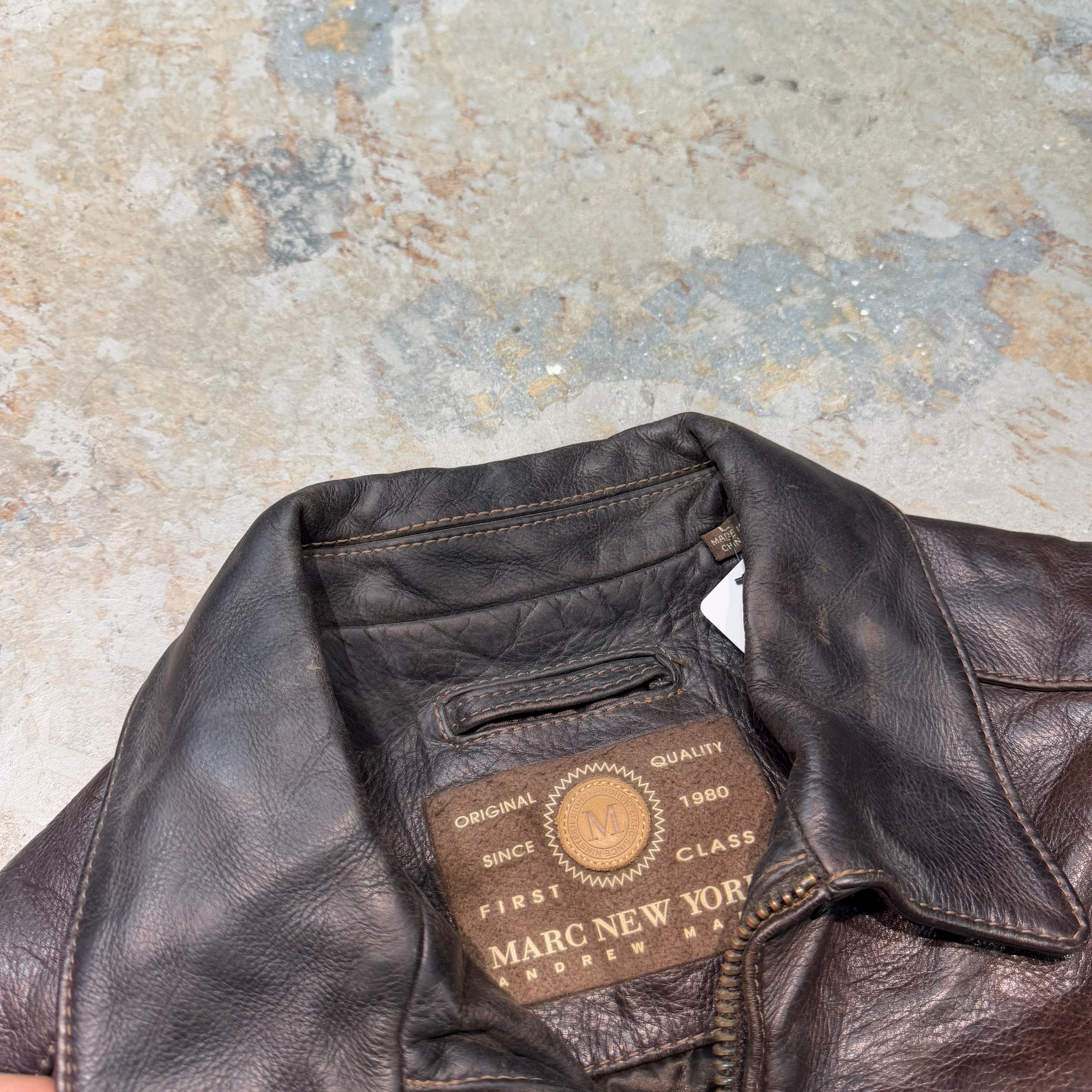 古着 MARC NEW YORK/マークニューヨーク/ ジップアップレザー