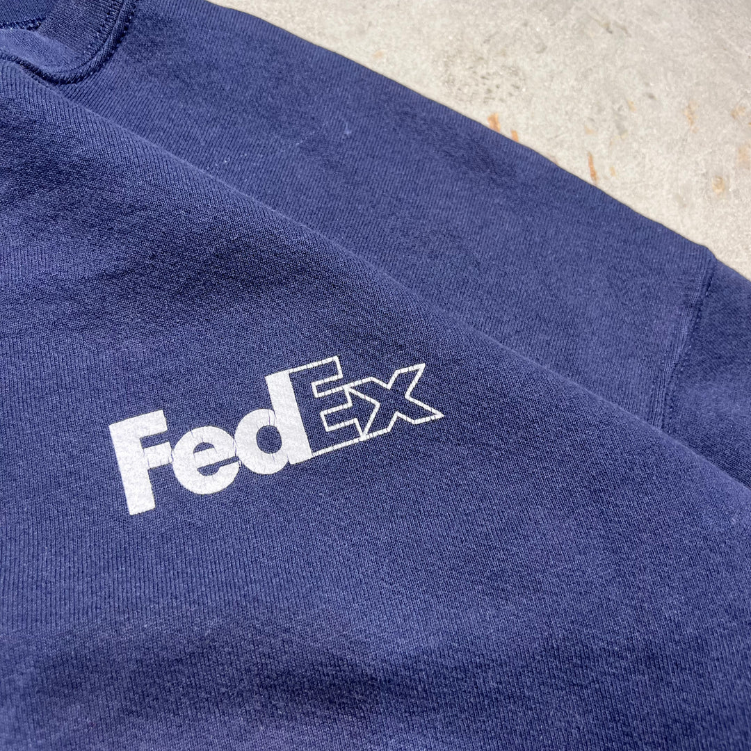 #1981 古着 Unknow/Crewneck Sweatshirts/クルーネックスウェット/FedEx/企業ロゴ/サイズXL