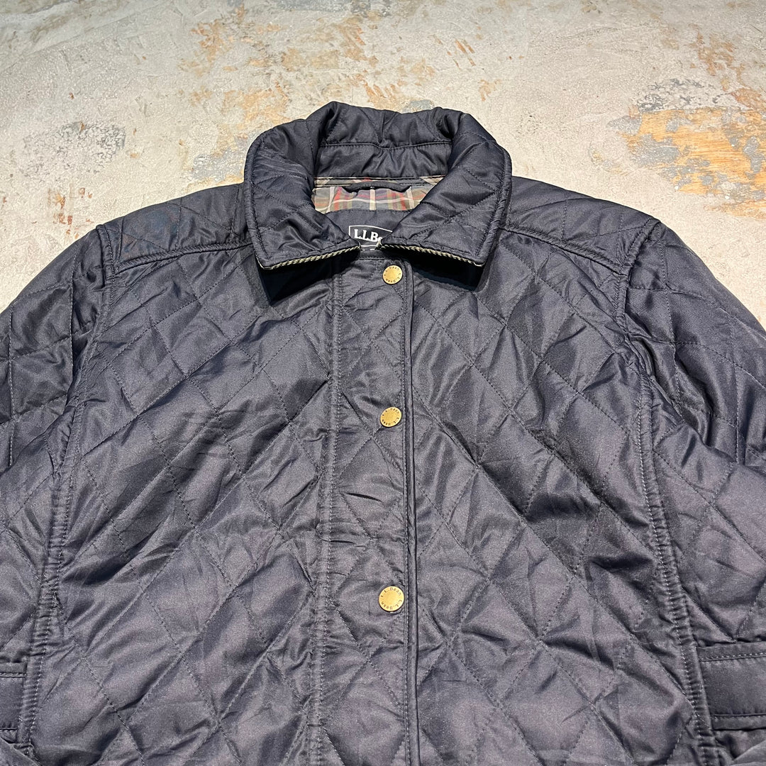 #3244 古着 L.L.Bean/エルエルビーン/Nylon jacket/ナイロンジャケット/裏地チェック/サイズWomens L REG