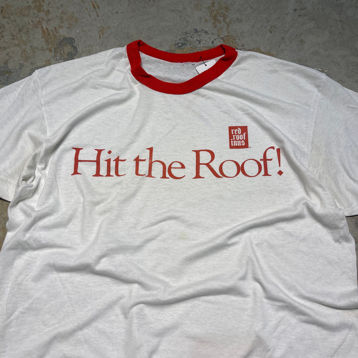 #4470 古着 90's Vintage/short sleeve Print Ringr t-shirt Tee/半袖プリントリンガーTシャツ/サイズL-XL相当