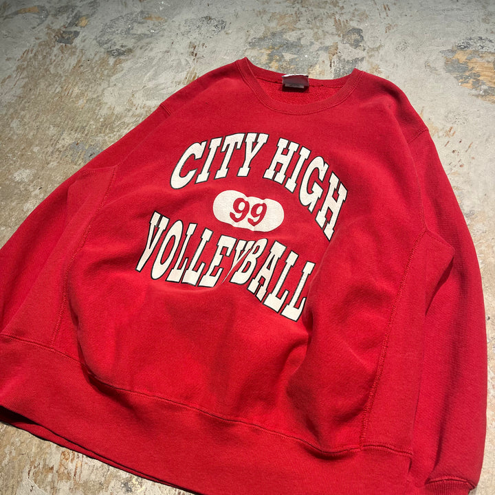 #1911 古着 90's Lee/リー Crewneck sweat/クルーネックスウェット/カレッジロゴ/reverse weave/リバースウィーブ/MADE IN U.S.A/CITY HIGH/サイズXL