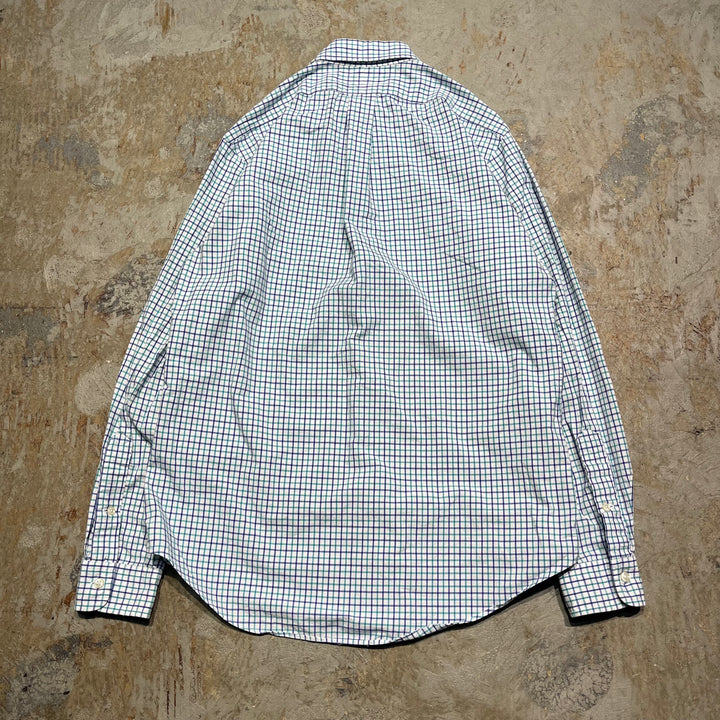 #4413 古着 Ralph Lauren/ラルフローレン/Long Sleeve Button Down Shirt/長袖ボタンダウンシャツ/チェック柄/CUSTOM FIT/サイズ M