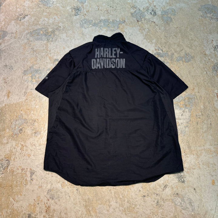 古着 Harley-Davldson/ ハーレーダビットソン/  ボタンダウン半袖シャツ/ サイズ2XL