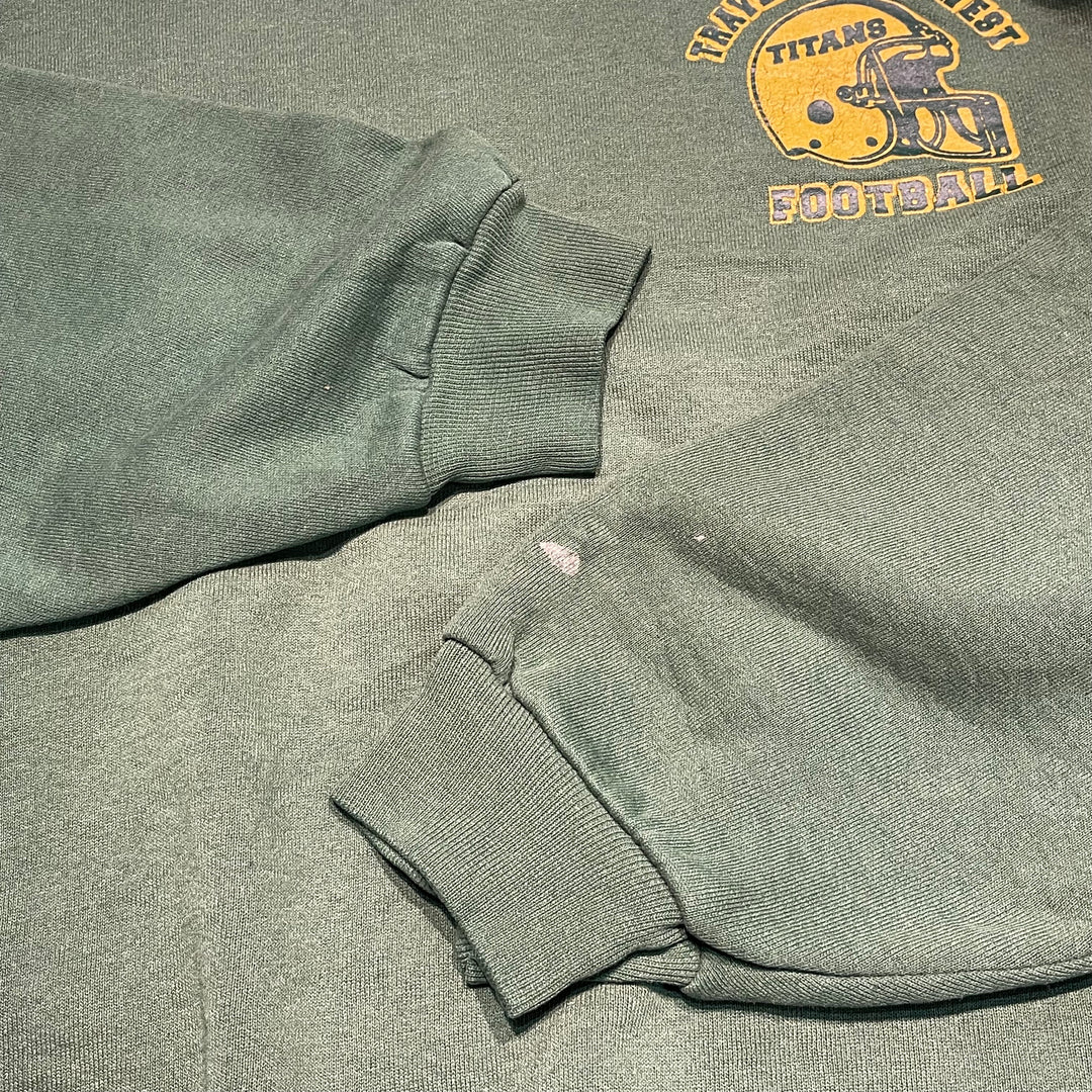 #3787 古着 Russell/ラッセル/Crew Neck Sweat Shirts/クルーネックスウェット/カレッジロゴ/TRAVERSE CITY WEST FOOTBALL/サイズX XXL