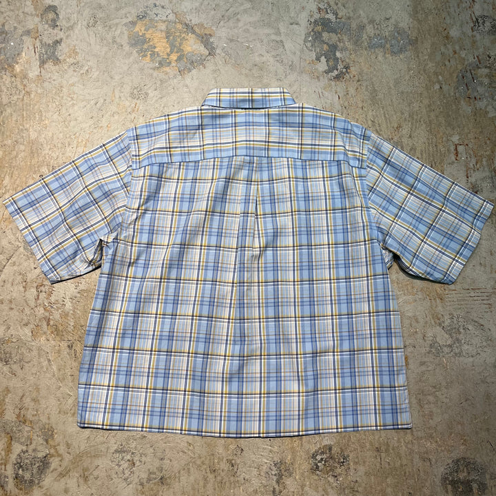 古着 Eddie Bauer/エディー･バウアー/  ボタンダウン半袖シャツ/ チェック柄/ リメイク/サイズL