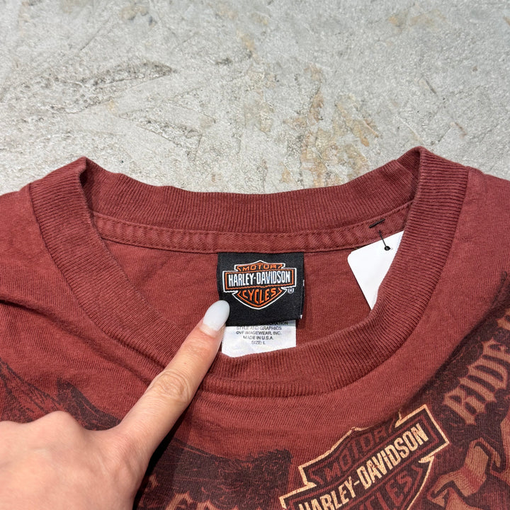 Used clothing Made in USA Harley-Davidson/Harley-Davidson/Printed T-shirt/Size L
