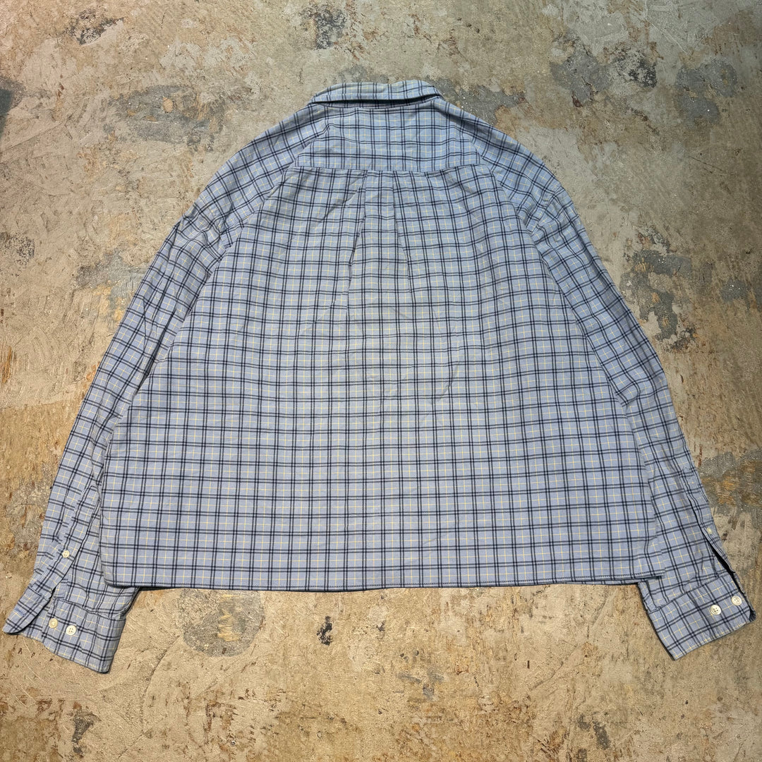古着  GAP/ ギャップ/ ボタンダウン長袖シャツ/ チェック柄/ リメイク/ サイズXL