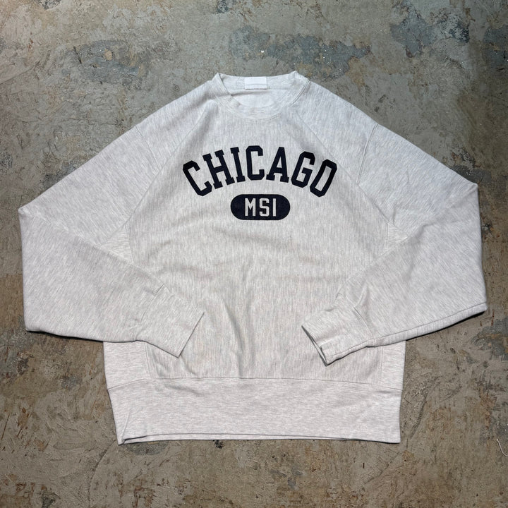 古着 Champion/ チャンピオン/リバースウィーブ/ クルーネックスウェット/ シカゴロゴ/ サイズM