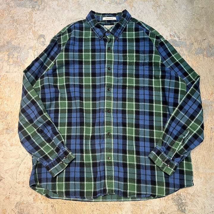 古着 L.L.Bean/エルエルビーン/ボタンダウン長袖シャツ/チェック柄/サイズXL