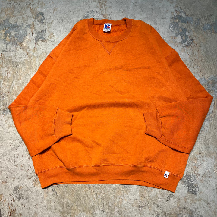 #3542 古着/Russell/ラッセル/Crewneck sweat/クルーネックスウェット/ブランクスウェット/無地/サイズXL