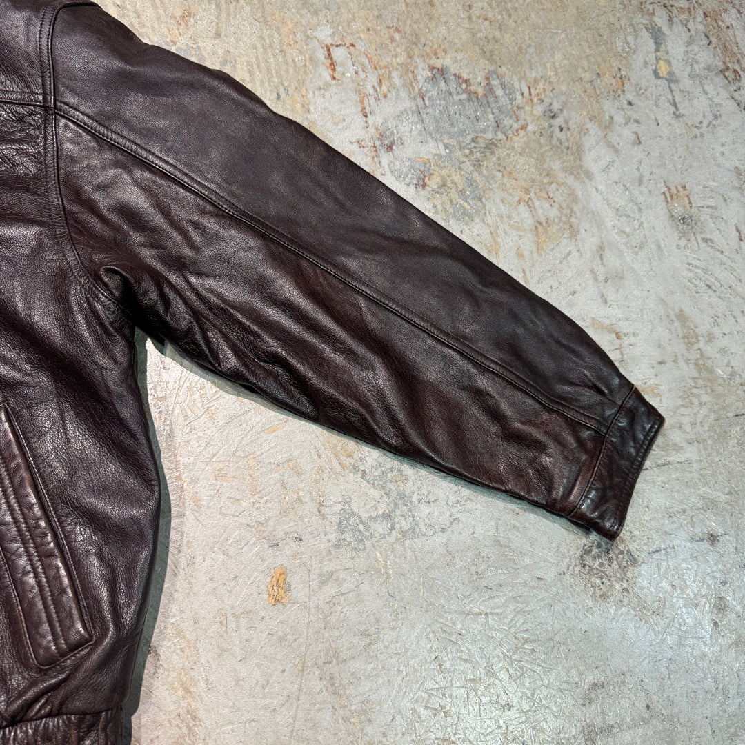 古着 USAVINTAGE/本革ジップアップレザージャケット /サイズM