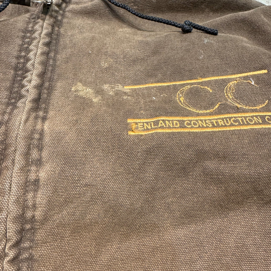 古着 USA製 98's Carhartt/ カーハート/ アクティブジャケット/ ダック地/ 裏地キルティング/ 企業ロゴ/ サイズL
