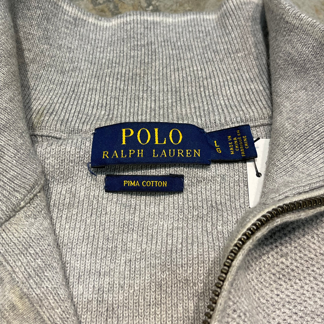 #3350 古着 Polo Ralph Lauren/ポロラルフローレン / Half Zip Pima Cotton Knit Sweater/ハーフジップ ピマコットンニット セーター / サイズL