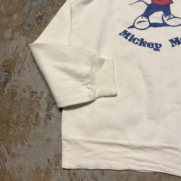 #4101 古着 Unknow/Crew Neck Print Sweat/クルーネックプリントスウェット/Mickey Mouse/サイズS相当