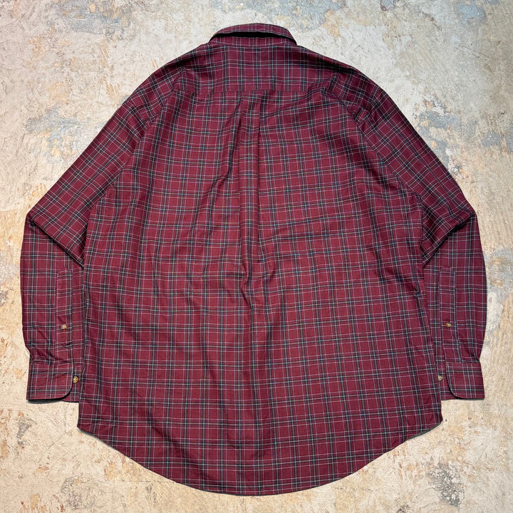 古着 BROOKS BROTHERS/ ブルックス ブラザーズ/ ボタンダウン長袖シャツ/ チェック柄/ サイズL