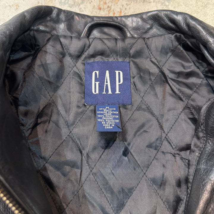 古着 90's〜 GAP/ ギャップ/ 本革ジップアップレザージャケット / 牛革/ サイズM