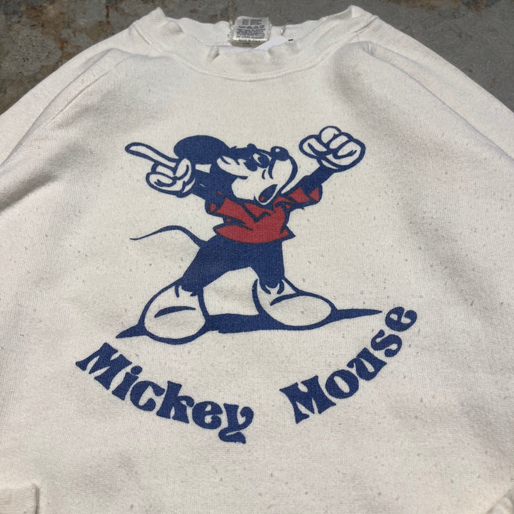 #4101 古着 Unknow/Crew Neck Print Sweat/クルーネックプリントスウェット/Mickey Mouse/サイズS相当