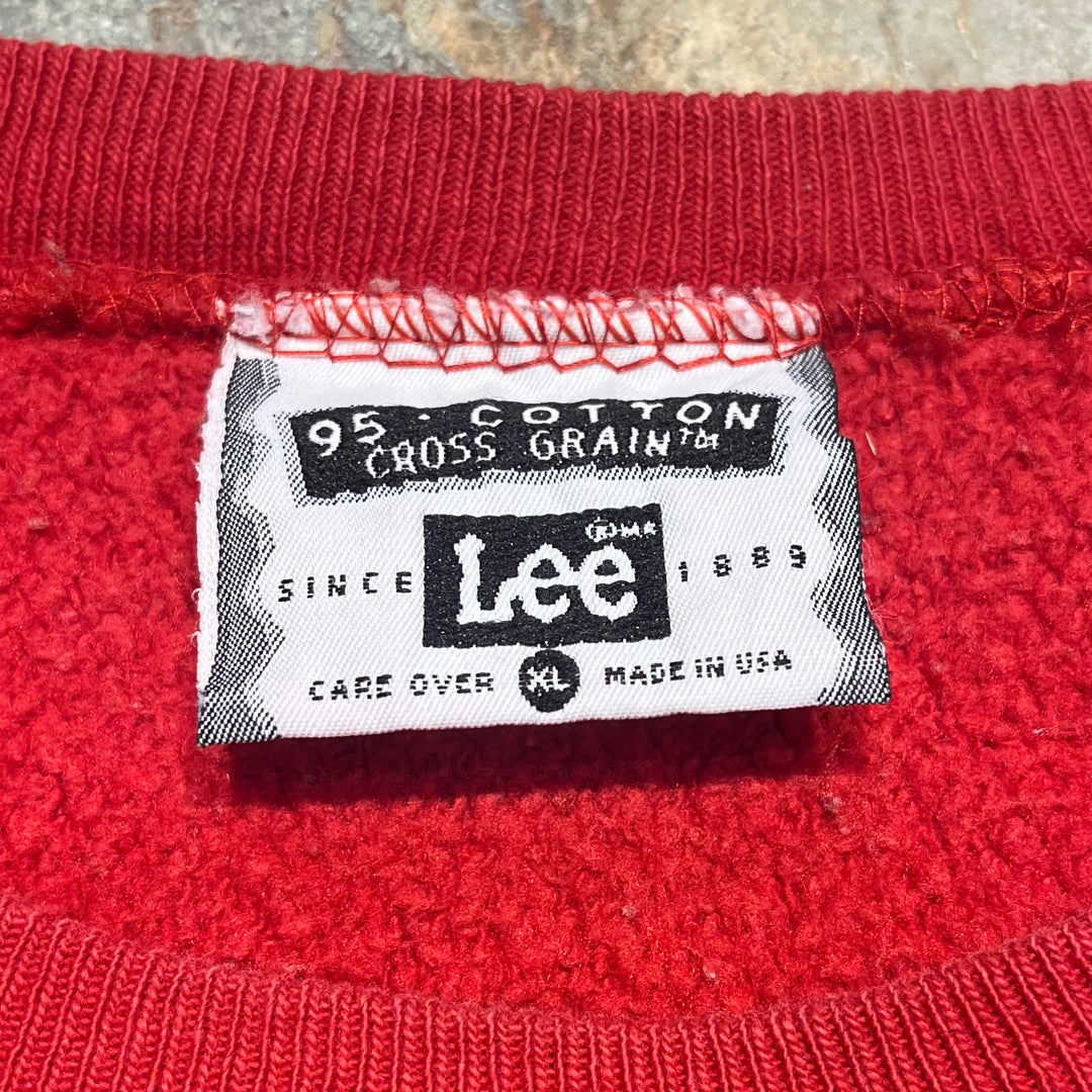 #1911 Old clothes 90's Lee/Lee Crewneck sweat/College logo/reverse weave/MADE IN USA/CITY HIGH/Size XL